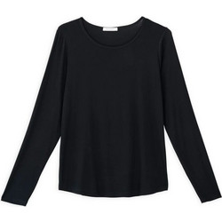 Philosophy Lyocell Jersey Round Neck Top BL12026 Μαύρο