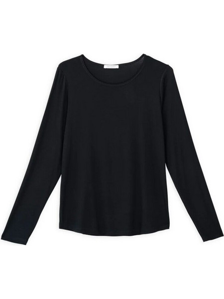Philosophy Lyocell Jersey Round Neck Top BL12026 Μαύρο
