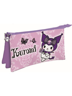 Hello Kitty Kuromi Κασετίνα με 3 Θήκες Μωβ 22x14x3,5 cm