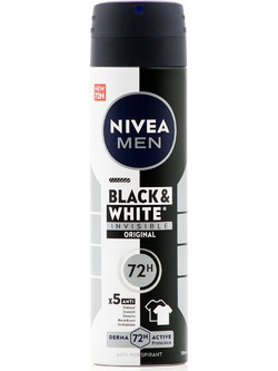 Nivea Black & White Invisible Original Ανδρικό Αποσμητικό Spray 48h 150ml