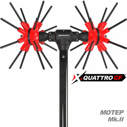 Agrotechnic x.QUATTRO Compact Ελαιοραβδιστικό Μπαταρίας Αχινός 12V με Τηλεσκοπικό Κοντάρι Carbon 2.4m 3.05kg