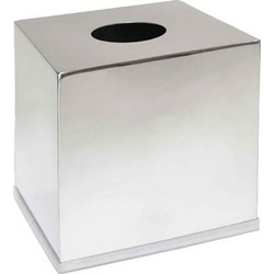 Tissue Box Τετράγωνη Inox Θήκη Για Χαρτομάντηλα Andrea House (12.5x12.5x13 cm)
