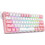 Redragon Fizz Pro K616 Μηχανικό Gaming Πληκτρολόγιο 60% με Custom Red Διακόπτες RGB White