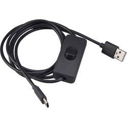AKASA AK-CBUB57-15BK USB 2.0 TYPE-A TO TYPE-C CABLE WITH SWITCH 1.5M