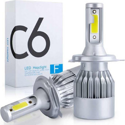 VenCore 3216-10003 - H4 - Ζεύγος Λαμπτήρων LED για Βάση H4 Κυρίως Φωτισμού Διπλής Σκάλας Αυτοκινήτου η Μοτοσυκλέτας C6 7200 (3600+3600) Lumen 12-24 Vo