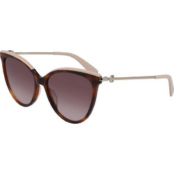 Longchamp LO675S 240 Γυναικεία Γυαλιά Ηλίου Πεταλούδα Μεταλλικά Χρυσά με Καφέ Degradee Φακό