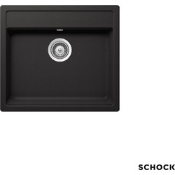 Schock Cristalite Manhattan Ένθετος Νεροχύτης Γρανίτη Ματ Nero 57x51cm 30060-1401