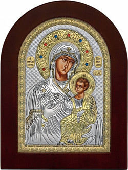 Ασημένια Εικόνα Prince Silvero Παναγία Η Αμόλυντος 15x21cm Ma-e1115-bx - PrinceSilvero