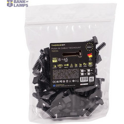 Screw Saddle Cable Support 8x45 black (100 pcs)
