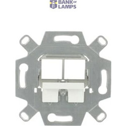 Flush Mounted Inserts Keystone 2gang silver 0219/14-500