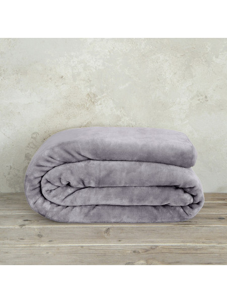 Κουβέρτα Βελουτέ Μονή Coperta Smoky Lilac Nima Home