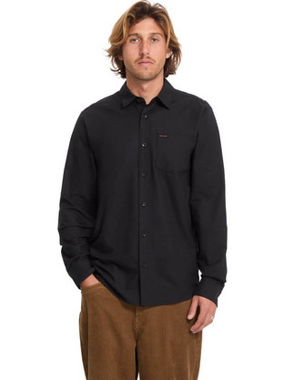 Volcom Veeco Oxford Ανδρικό Πουκάμισο Μακρυμάνικο Μαύρο A0532607-BLK