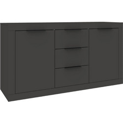 Μπουφές Doha pakoworld σε ανθρακί απόχρωση 150x45x80.5εκ