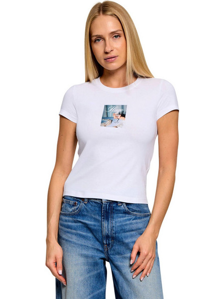 HUGO W 90'S T-SHIRT B 2 10280112 01 JERSEY - 50575967-100 WHITE