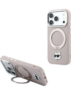 Karl Lagerfeld Choupette Head Pin MagSafe Ring Stand 360 Θήκη iPhone 18 Pro / 17 Pro Pink (KLHMP18LPSRSCHHP)