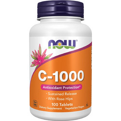 Now Foods Vitamin C-1000 Rose Hips Sustained Release 100 Ταμπλέτες