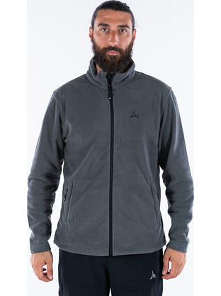 Apu Eiger II Ανδρική Ζακέτα Fleece με Φερμουάρ Γκρι