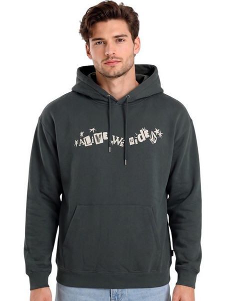 Volcom Alive We Ride Ανδρικό Φούτερ Fleece με Κουκούλα Μαύρο A4132616-SCB