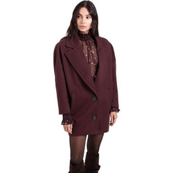 Toi & Moi Γυναικείο Ημίπαλτό Oversized Μπορντώ 60-1784-226