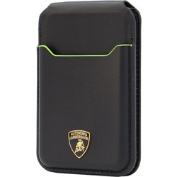Lamborghini D1 Μαγνητική Θήκη Χρημάτων από Γνήσιο Δέρμα, MagSafe, Πράσινο
