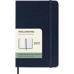 MOLESKINE ΗΜΕΡΟΛΟΓΙΟ 2027 POCKET HARD WEEKLY NOTEBOOK SAPPHIRE BLUE
