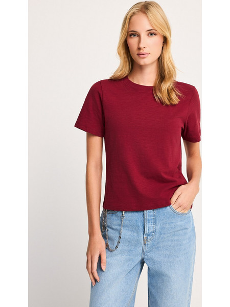 Γυναικείο basic t-shirt FBL014-100-04_SANGRIA