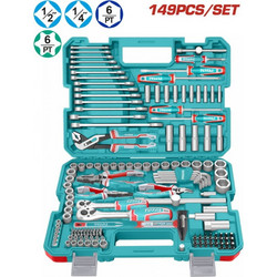 THKTHP61497 Σετ Κασετίνα Καρυδάκια 1/4''-1/2'' & Εργαλεία Χειρός - 149 Τεμάχια