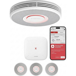 X-Sense Ανιχνευτής Καπνού 24 Ζωνών X-SENSE-XS0B-MR31-3-1-RF-RAUCHMELDER-SET-MIT-GATEWAY