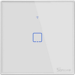 SONOFF Smart Διακόπτης T2EU1C-RF 433MHz, Αφής, Μονός, Λευκός (TX-T2EU1C-RF) (SONTXT2EU1C)