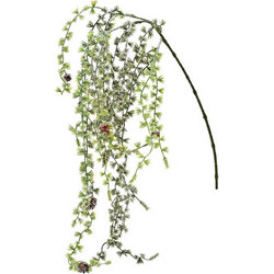 ΤΕΧΝΗΤΆ ΦΥΤΆ SUGAR SPRUCE HANGING WITH GLITTER PLASTIC GREEN