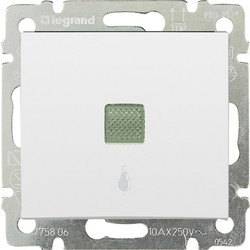 Legrand Valena Μπουτόν Λευκό Φωτεινό με Ένδειξη (774413)
