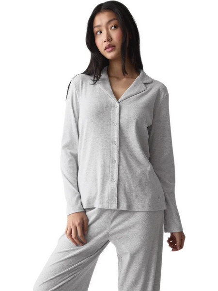 Triumph Boyfriend Mix & Match Soft Γυναικείο Πουκάμισο Πιτζάμας Γκρι Grey Combination