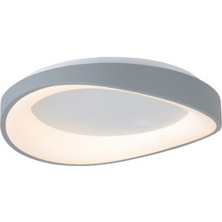 InLight Πλαφονιέρα οροφής LED 36W 3CCT από γκρί μέταλλο και λευκό ακρυλικό D:52cm (42033-Gray)