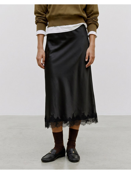 Vero Moda Vmmiro Lace Long Skirt Wvn Noos Μακριά Φούστα Δαντέλα Μαύρη 10356552