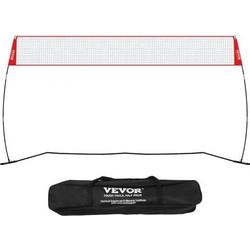 VEVOR Freestanding Volleyball Training Net for Indoor or Outdoor Use, Adjustable Height Portable Net System with Carrying Bag, Professional Volleyball Practice Trainer for Hitting or Serving Drills