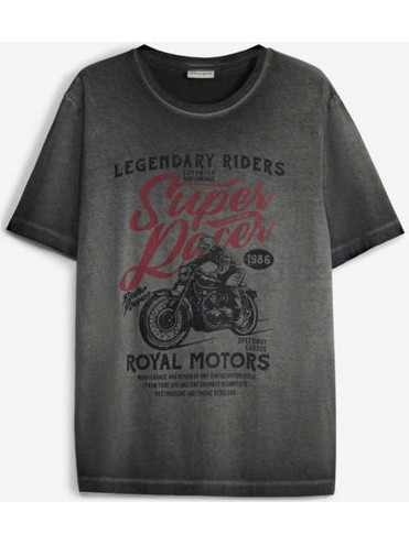 T-shirt από βιολογικό βαμβάκι με washed look