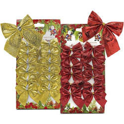 Φιόγκοι Γυαλιστεροί σετ=12τεμ 5,5x6cm Xmasfest 113273