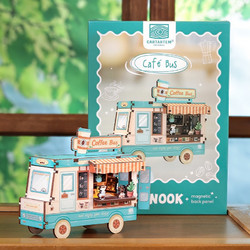 Cartartem Cafe Bus 3D Book Nook DIY 55 Κομμάτια 8.9cm CT108