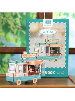Cartartem Cafe Bus 3D Book Nook DIY 55 Κομμάτια 8.9cm CT108
