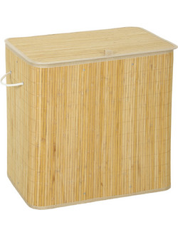 Pfandflaschen Sammelbehalter mit Deckel 150L, Bambus Pfandflaschen Organizer mit Zwei Tasche fur Kuche