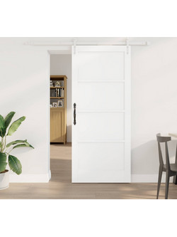 vidaXL Πόρτα Εσωτερική Συρόμενη Ξύλινη Λευκή 78x202cm 3450244