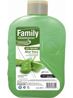 Miss Sandy Family Aloe Vera Σαμπουάν για Ξηρά Μαλλιά 2000ml