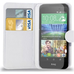 Δερμάτινη Θήκη/Πορτοφόλι για HTC Desire 320 Λευκό (ΟΕΜ)