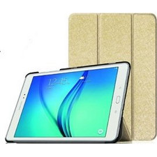 Samsung Galaxy Tab A 9.7 (T550)(Τ555) & Samsung Galaxy Tab A SM-P550-Με λειτουργία sleep /wake-Slim Thin Leather Case Book cover με πίσω κάλυμμα σιλικόνης - Σαμπανιζέ (OEM)