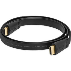 Καλώδιο HDMI Flat 1.8m Hi-Speed 3D-ready Μαύρο έκδοση HDMI 2.0 Ultra HD 4K FBD-002 ΟΕΜ