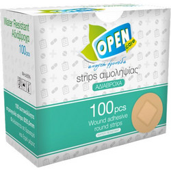 Open Care Αδιάβροχα Αυτοκόλλητα Επιθέματα Στρογγυλά 100τμχ