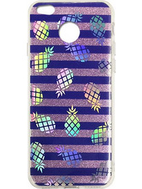 Θήκη OEM Fashion Glitter Pineapple για Huawei P8/P9 Lite (2017) Back Cover Purple