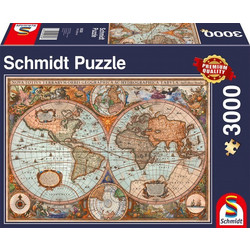 Puzzle Schmidt Αντίκα Παγκόσμιος Χάρτης 3000 Κομμάτια