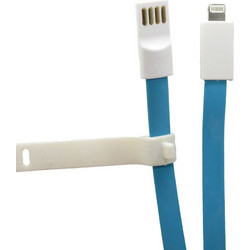 Flat USB to Lightning Cable Πλακέ Με Δέσιμο 1m Μπλε (4811)