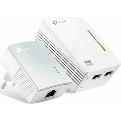 TP-Link TL-WPA4220KIT V4 Powerline Διπλό Kit για Ασύρματη Σύνδεση WiFi 4 με 2 Θύρες Ethernet